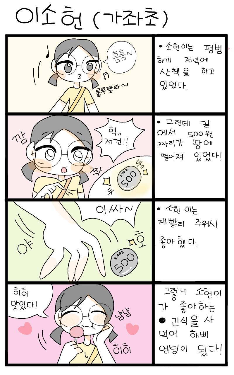#4컷 웹툰 제작하기 #인천가좌초등학교 #최윤지 강사
